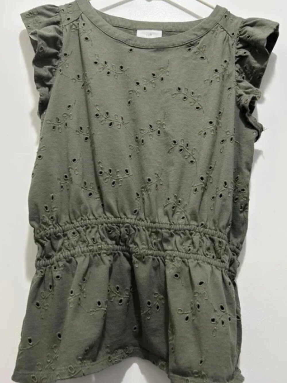 J. Jill Green Embroidered Blouse Size Small